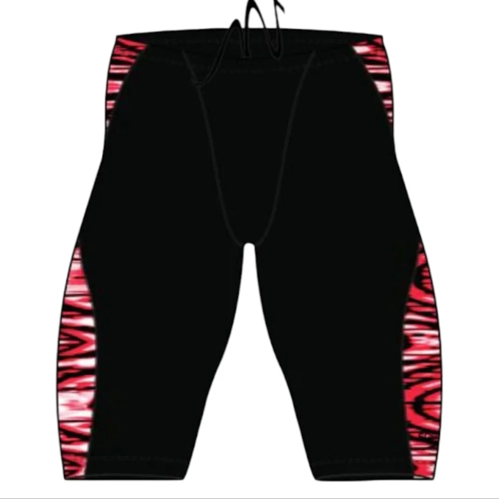 3/$25 SPEEDO Wave Wall Pro LT Black/Red swim jammers swim trunks sz 32